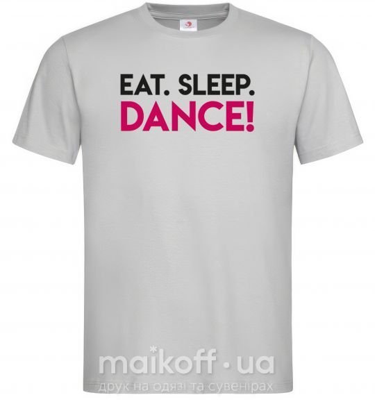 Мужская футболка Eat sleep dance Серый фото