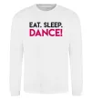 Свитшот Eat sleep dance Белый фото