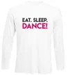 Лонгслив Eat sleep dance Белый фото