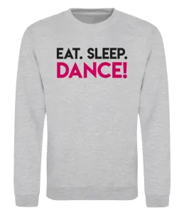 Свитшот Eat sleep dance Серый меланж фото