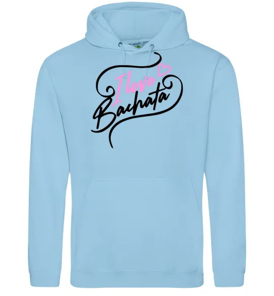 Жіноча толстовка (худі) I love bachata Блакитний фото