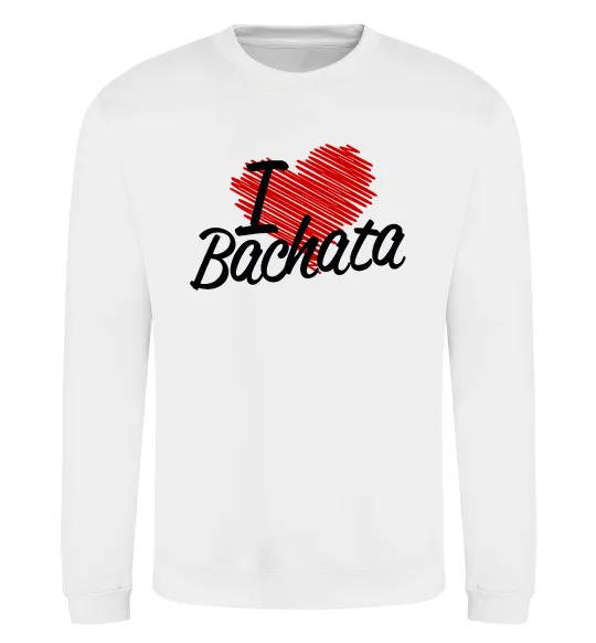 Свитшот I love bachata Белый фото