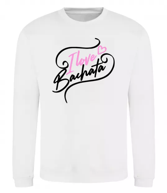 Свитшот I love bachata Белый фото