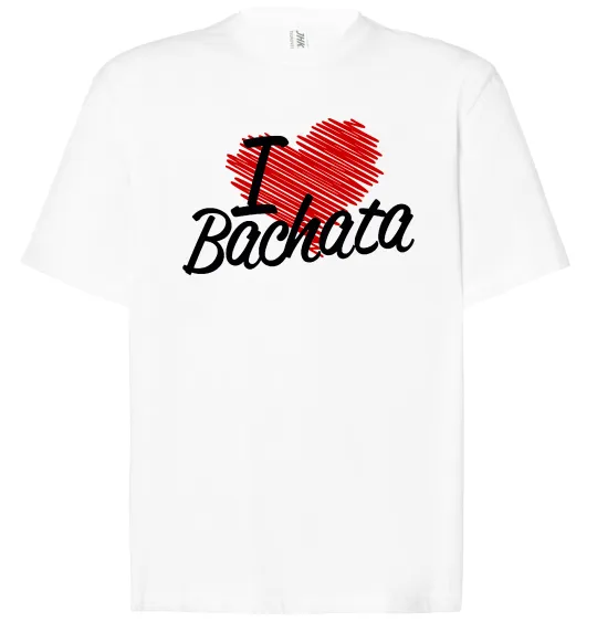 Футболка Оверсайз I love bachata Белый фото