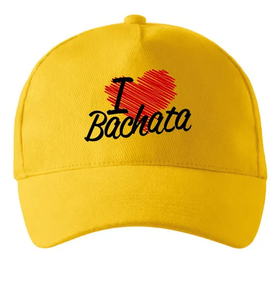 Кепка I love bachata Солнечно желтый фото