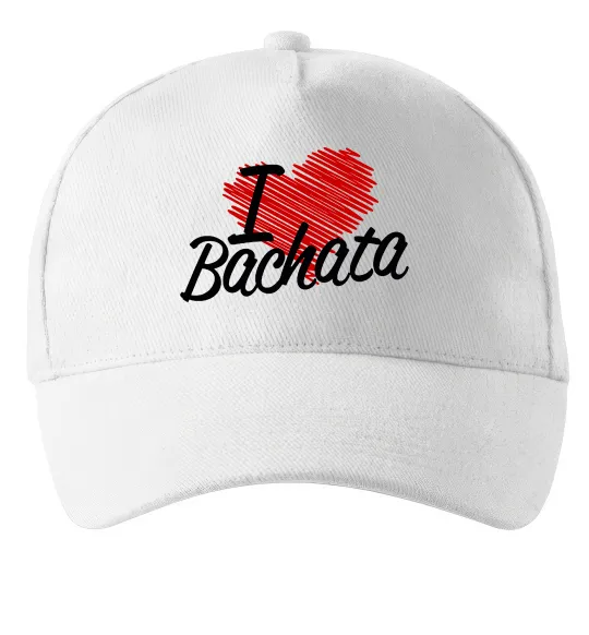 Кепка I love bachata Белый фото