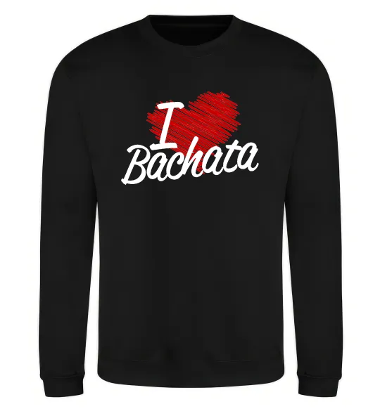 Свитшот I love bachata Черный фото