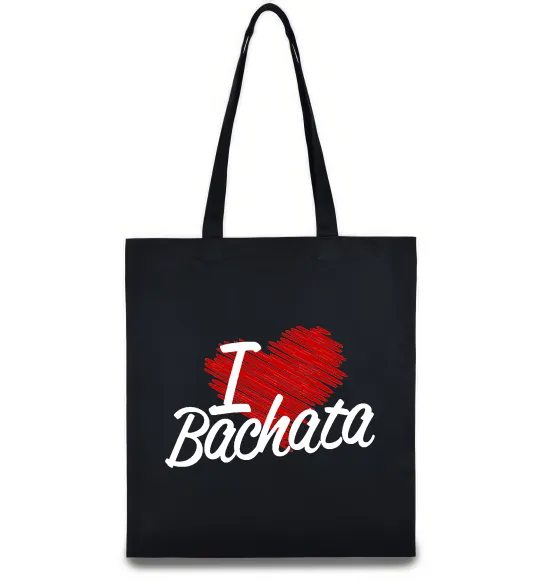Еко-сумка I love bachata Чорний фото