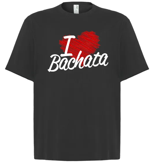 Футболка Оверсайз I love bachata Черный фото