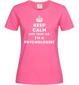 Женская футболка Keep calm and trust me i'm psychologist Женская футболка Keep calm and trust me i'm psychologist