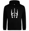 Мужская толстовка (худи) Автомат герб Черный фото