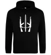 Женская толстовка (худи) Автомат герб Черный фото