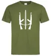Чоловіча футболка Автомат герб Оливковий фото