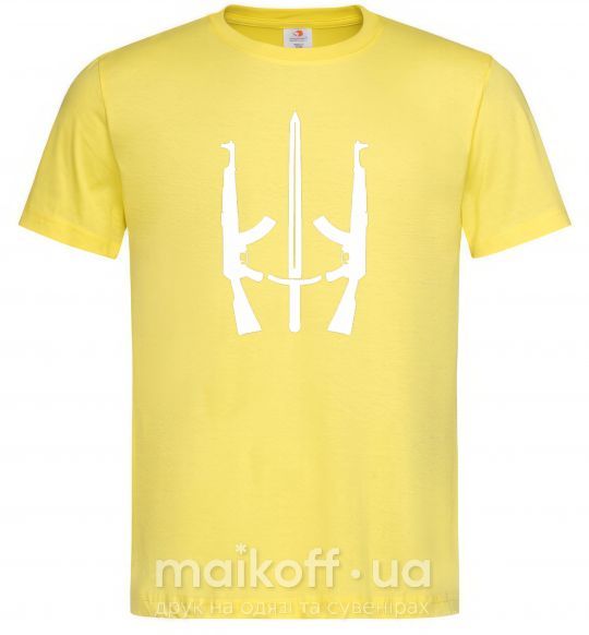 Чоловіча футболка Автомат герб Лимонний фото