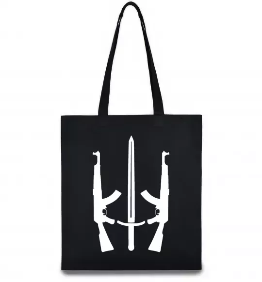 Еко-сумка Автомат герб Чорний фото