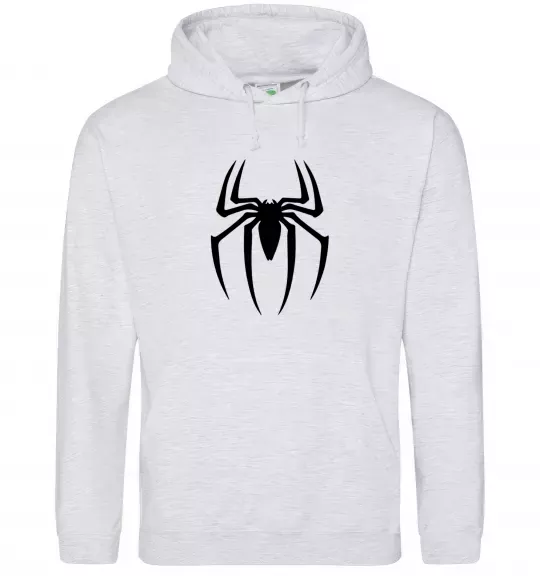 Чоловіча толстовка (худі) Spiderman logo Сірий меланж фото