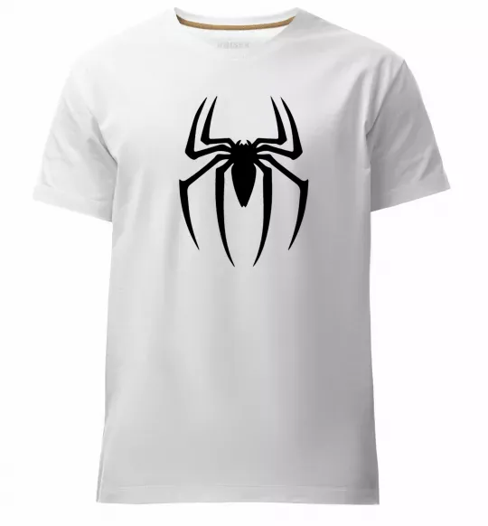 Чоловіча преміум футболка Spiderman logo Білий фото