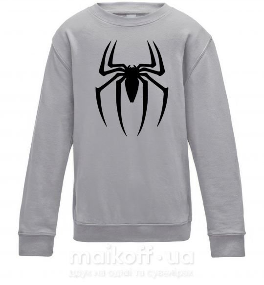 Детский Свитшот Spiderman logo Серый меланж фото