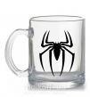 Чашка скляна Spiderman logo Прозорий фото