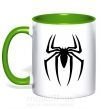 Чашка з кольоровою ручкою Spiderman logo Зелений фото