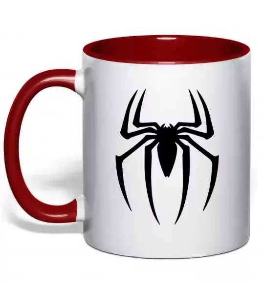 Чашка с цветной ручкой Spiderman logo Красный фото