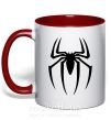 Чашка с цветной ручкой Spiderman logo Красный фото