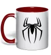 Чашка с цветной ручкой Spiderman logo Красный фото