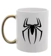 Чашка с цветной ручкой Spiderman logo Золото фото