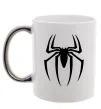 Чашка с цветной ручкой Spiderman logo Серебро фото