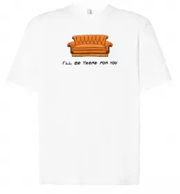 Футболка Оверсайз Друзі фото з назвою Белый фото