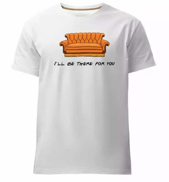 Чоловіча преміум футболка Friends сouch Білий фото