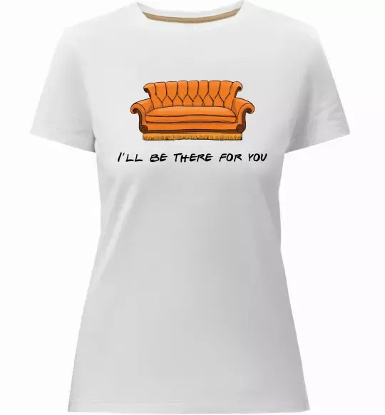 Жіноча преміум футболка Friends сouch Білий фото