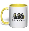 Чашка з кольоровою ручкою Друзі фото з назвою Сонячно жовтий Чашка з кольоровою ручкою Друзі фото з назвою Сонячно жовтий фото