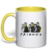 Чашка з кольоровою ручкою Друзі фото з назвою Лимонний фото