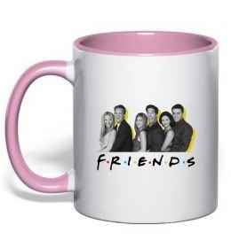 Чашка с цветной ручкой Друзі фото з назвою Чашка с цветной ручкой Друзі фото з назвою