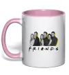 Чашка з кольоровою ручкою Друзі фото з назвою Ніжно рожевий Чашка з кольоровою ручкою Друзі фото з назвою Ніжно рожевий фото
