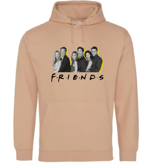 Чоловіча толстовка (худі) Друзі фото з назвою Пісочний фото