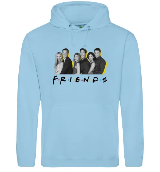 Жіноча толстовка (худі) Друзі фото з назвою Блакитний фото