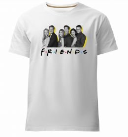 Чоловіча преміум футболка Друзі фото з назвою