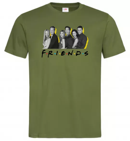 Чоловіча футболка Друзі фото з назвою Оливковий фото