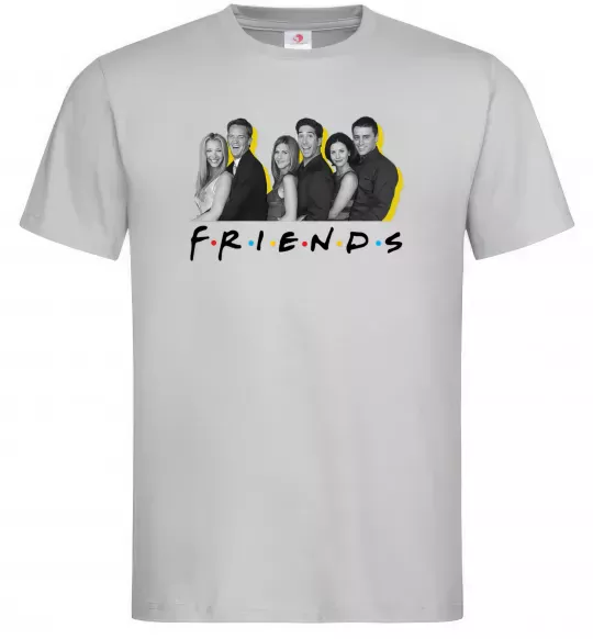 Чоловіча футболка Друзі фото з назвою Сірий фото