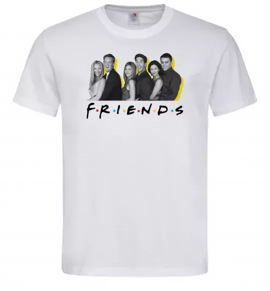 Чоловіча футболка Друзі фото з назвою Білий фото