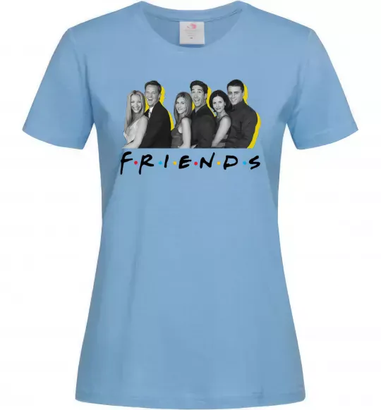Женская футболка Друзі фото з назвою Голубой фото