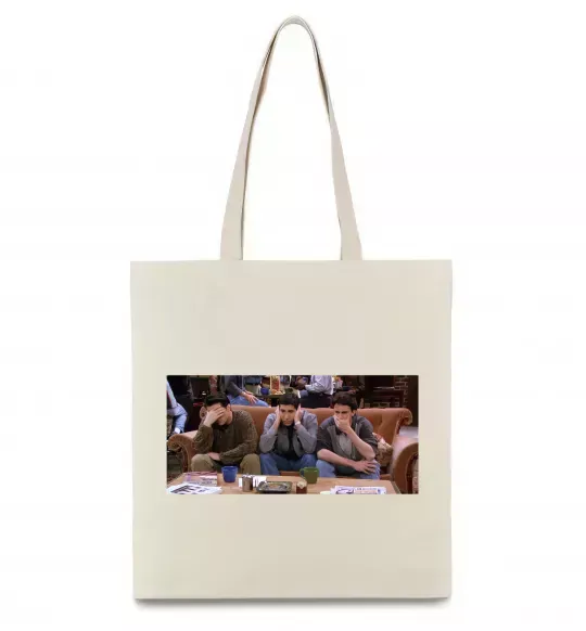 Еко-сумка Друзья Джоуи Росс Чендлер Бежевий фото