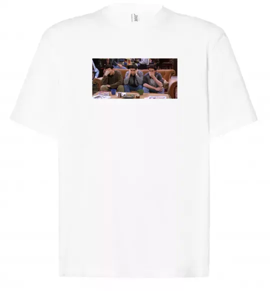 Футболка Оверсайз Друзья Джоуи Росс Чендлер Белый фото