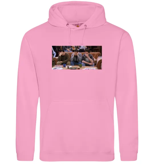 Мужская толстовка (худи) Друзья Джоуи Росс Чендлер Розовый фото