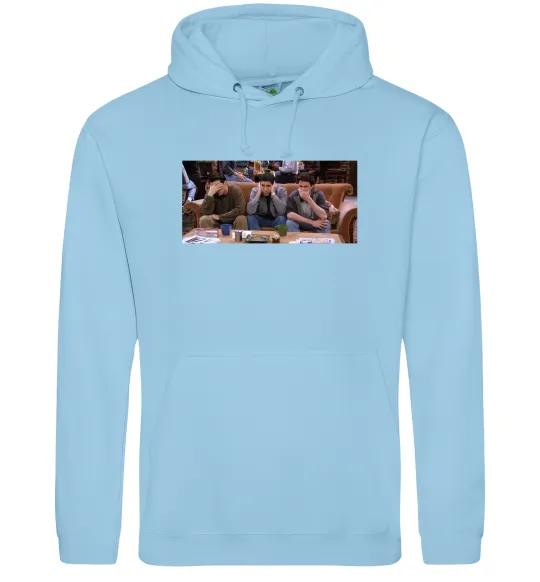 Мужская толстовка (худи) Друзья Джоуи Росс Чендлер Голубой фото