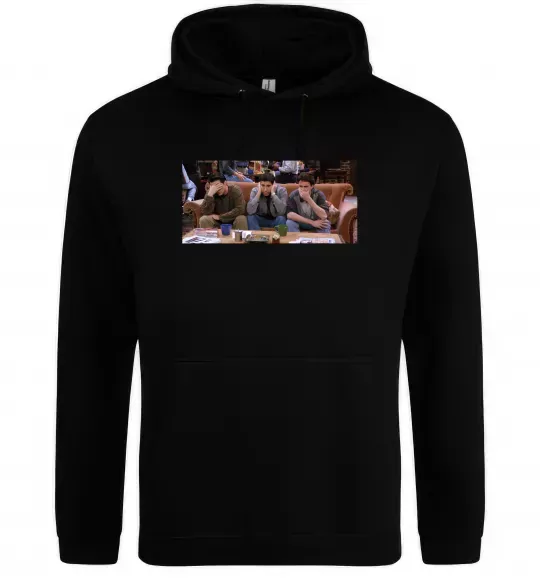 Женская толстовка (худи) Друзья Джоуи Росс Чендлер Черный фото