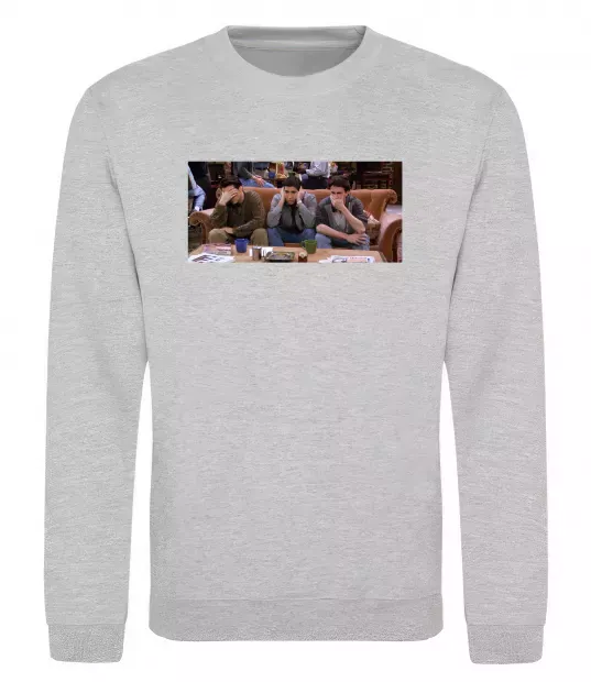 Свитшот Друзья Джоуи Росс Чендлер Серый меланж фото