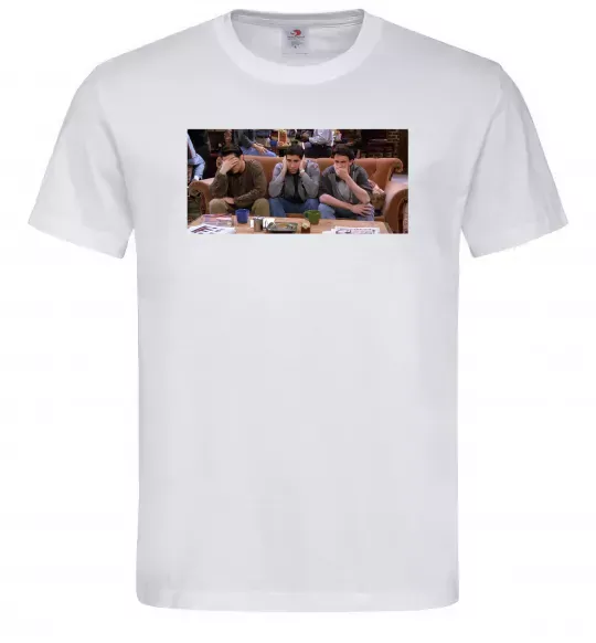 Мужская футболка Друзья Джоуи Росс Чендлер Белый фото